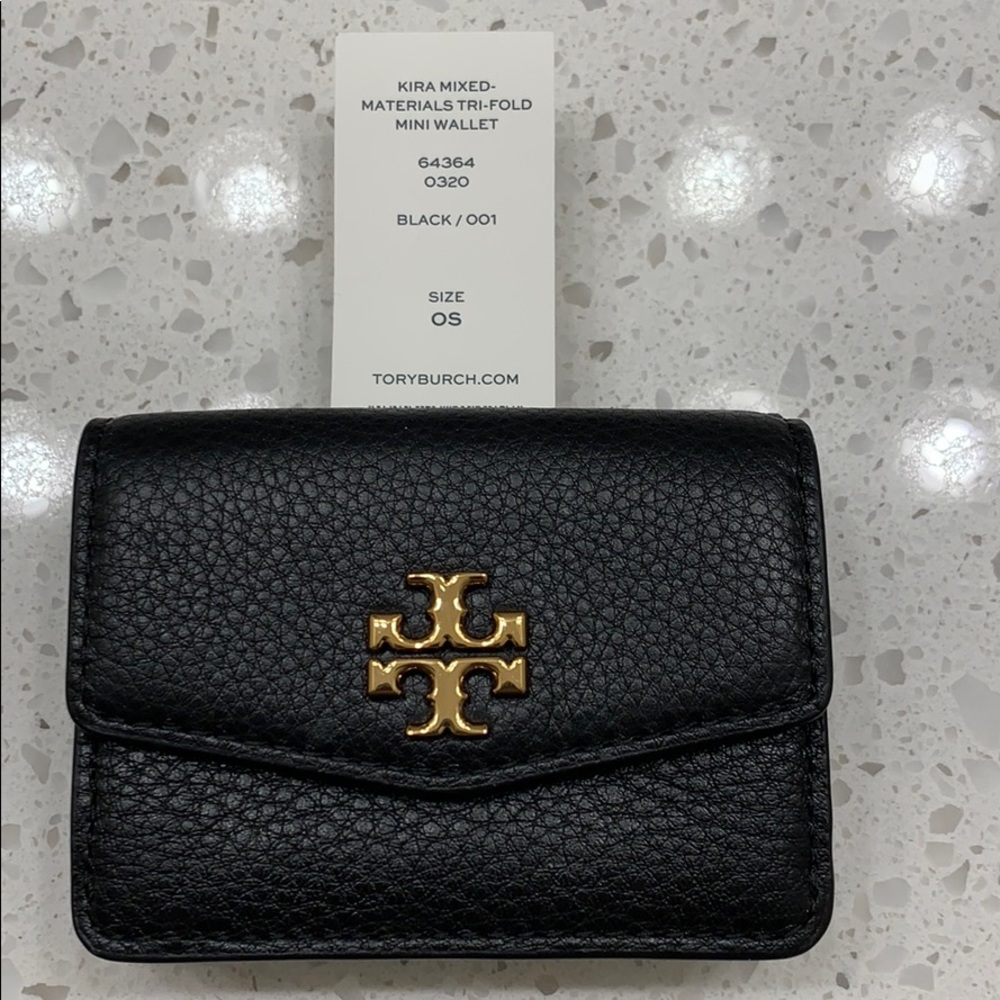 NWT TORY BURCH Authentic Kira Leather Tri-Fold Mini Wallet - Picture 14 of 14